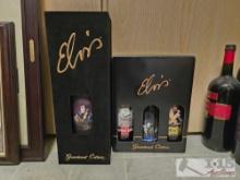 4 Decorative Elvis Bottles of Wine