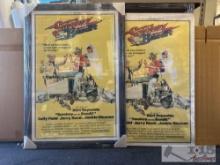 (2) Smokey & The Bandit Promo Art / Framed Poster with Autographs