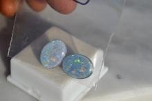 10.83 Carat Matched Pair of Australian Opal Triplets