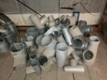 Group of Aluminum Irrigation Pipe Fittings, Flexible Insulated Duct