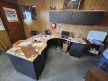 Desk (Desk Only), Chairs, Metal Shelf (No Vacuum)