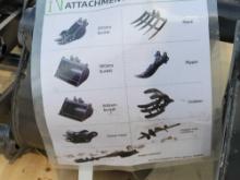 2024 Unused MIVA Mini Excavator Attachment Set of (9)