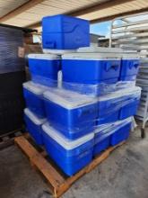 Group of Blue Coleman Performance Coolers