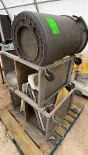 (2) Commercial Stainless Steel Rolling Carts, (1) Plastic Trash Can, Kitchen Equipment