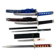 5 Display Miniature Katana Swords