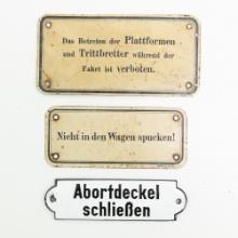 WWI German Train Sign Lot-Bring Back By Doughboy!