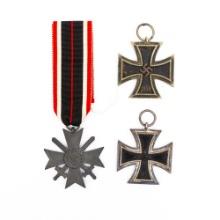 WWII German Iron Cross & War Merit Cross Lot