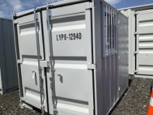 (1387)UNUSED 8' CONTAINER W/ SIDE DOOR & WINDOW