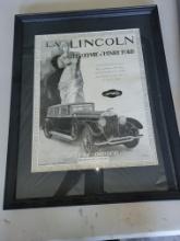 La Lincoln Henry Ford's Masterpiece French dealer poster