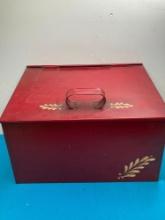 Vintage metal bread box