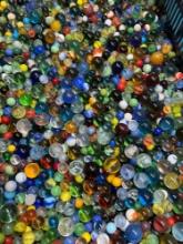 large quantity of vintage antique marbles