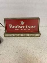 Vintage Budweiser beer lighted cash register sign for those who know