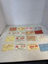 Ohio hunting licenses 1941 to 1957, 16 total