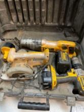 DeWalt cordless kit includes reciprocating saw, 5 3/8? trim saw, 1/2? cordless drill, charging port