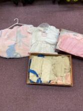 vintage baby and toddler clothes blankets