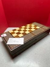 Beautiful inlaid chess board