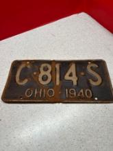 1940 Ohio license plate