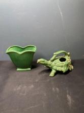 McCoy vase and McCoy turtle pitcher