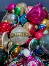 vintage Christmas ornaments and tree toppers