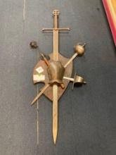 Medieval Display. Sword and Flail