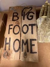 Big foot sign and paws