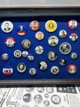 political buttons mostly Democrats Republicans