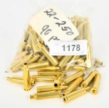 90 Count of Cleaned and Deprimed .22-250 Brass