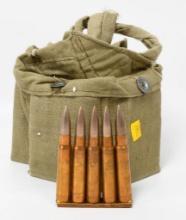 60 Rounds Of 8mm Ammunition W/ Bandolier