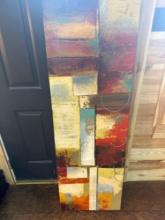 Large Abstract Painted Canvas