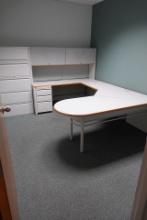 OFFICE CONTENTS, DESK, FILE CABINETS & DRY ERASE BOARD X1