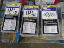 PALLET OF HARDWARE, PINS, SPRINGS, HOSE CLAMPS, SELF DRILLING SCREWS