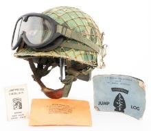 VIETNAM WAR US 11th SF GROUP AIRBORNE M1 HELMET