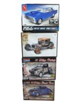 Four Plastic Classic Car Model Kits - Two AMT and 2 Monogram