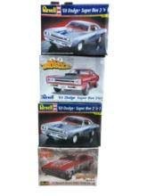 Four Revell Classic Car Plastic Model Kits Dodge and Plymouth