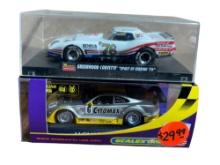 Monogram Corvette Race Car Model and a Scalextric Race Car Model