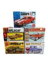 Group of Five Plastic Model Kits by AMT Classic Cars