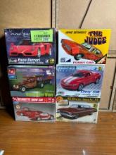 Group lot of 6 factory sealed model cars Revell, MPC