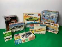 Group of Vintage Plastic Car Model Kits