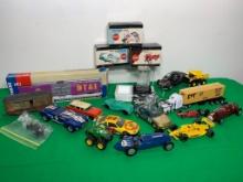Group of Vintage Cars, Trucks, Coca Cola Die Cast, and More