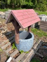 Concrete Wishing Well 40 inches Tall Landscaping Decor