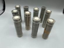 Jefferson Nickel Grouping 10 rolls