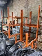 Heavy Duty Orange Iron Shop Rack