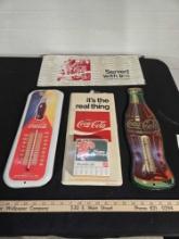 Coca Cola Thermometers, Calender & Sign
