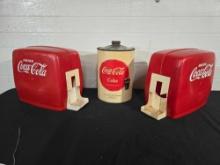2 Coca Cola Drink Machines & Gallon Jug of Coca Cola