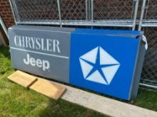 Chrysler Jeep plastic sign with Chrysler triangles