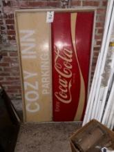 Cozy Inn Coca Cola plastic sign