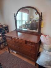 Matching Solid Wood Dresser & Chest of Drawers