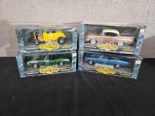 4 American Muscle Ertle Collection 1/18 Scale Diecast Cars