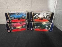 4 Burago Special Collection 1/18 Scale Diecast Cars