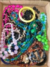 beads and assorted costume jewelry
